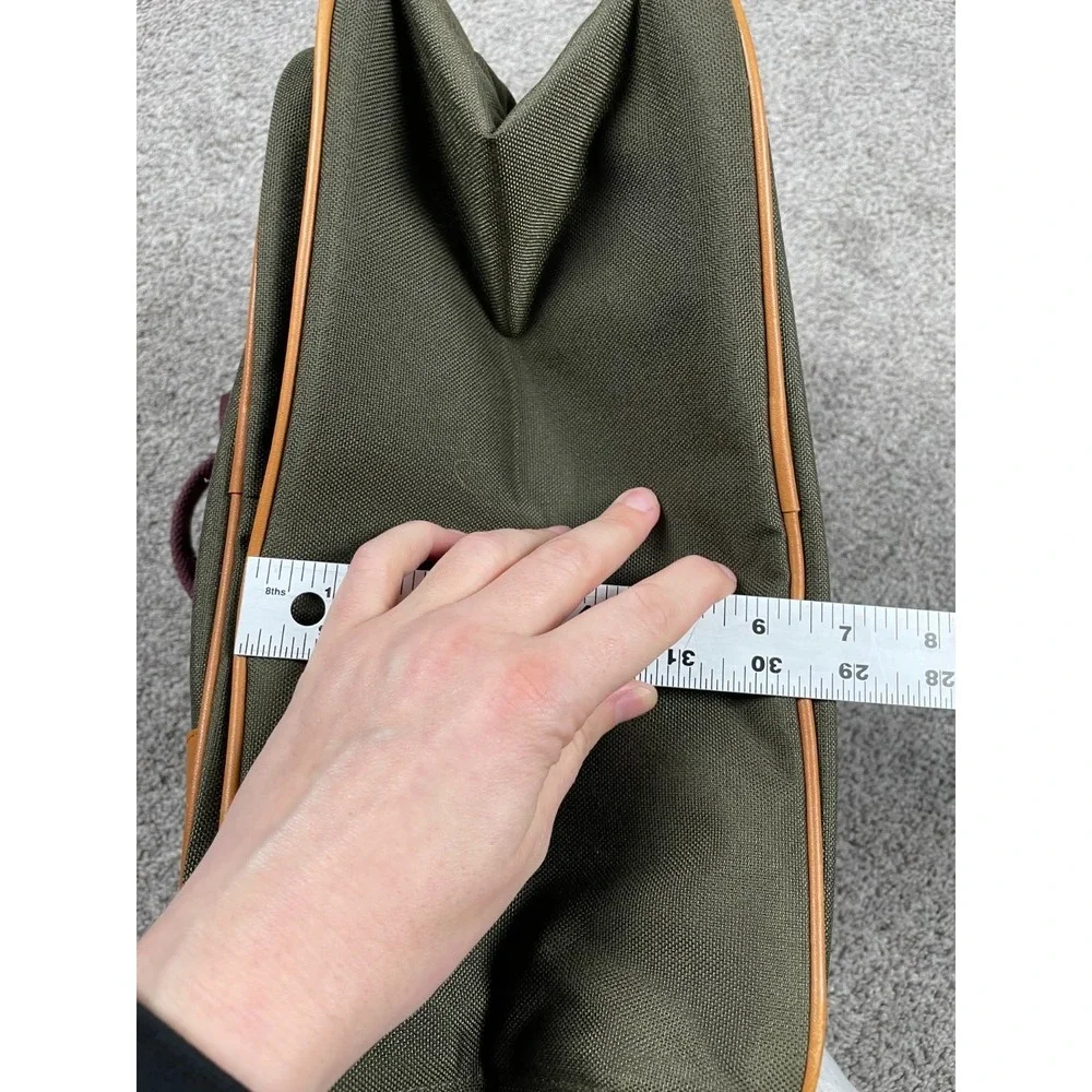 LL Bean Sportmans Accessory Bag Duffel Crossbody Canvas Leather Classic Travel